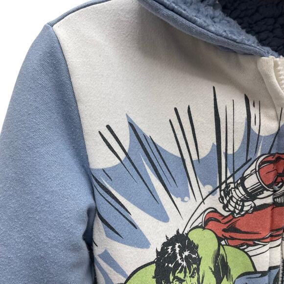 Marvel Avengers Superhero Hulk, Captain America and Iron Man Hoodie Boys Size 7 - Picture 3 of 10